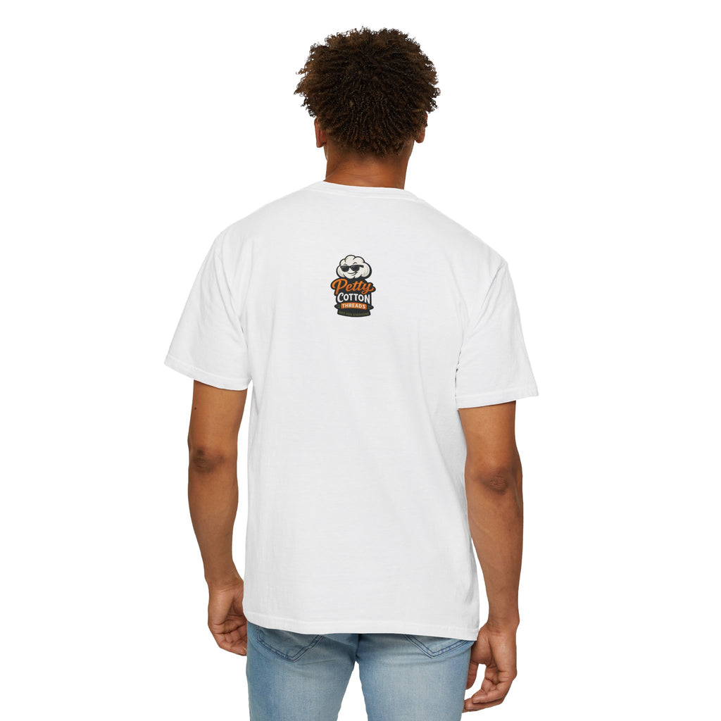 Ask Me Why I'm Petty T-Shirt — Funny Statement Tee with Cotton Logo (Back)