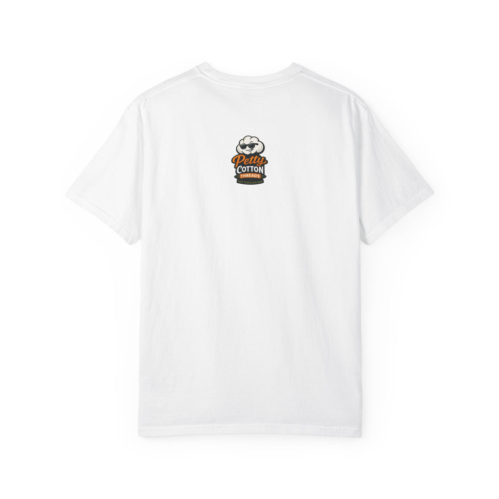Ask Me Why I'm Petty T-Shirt — Funny Statement Tee with Cotton Logo (Back)