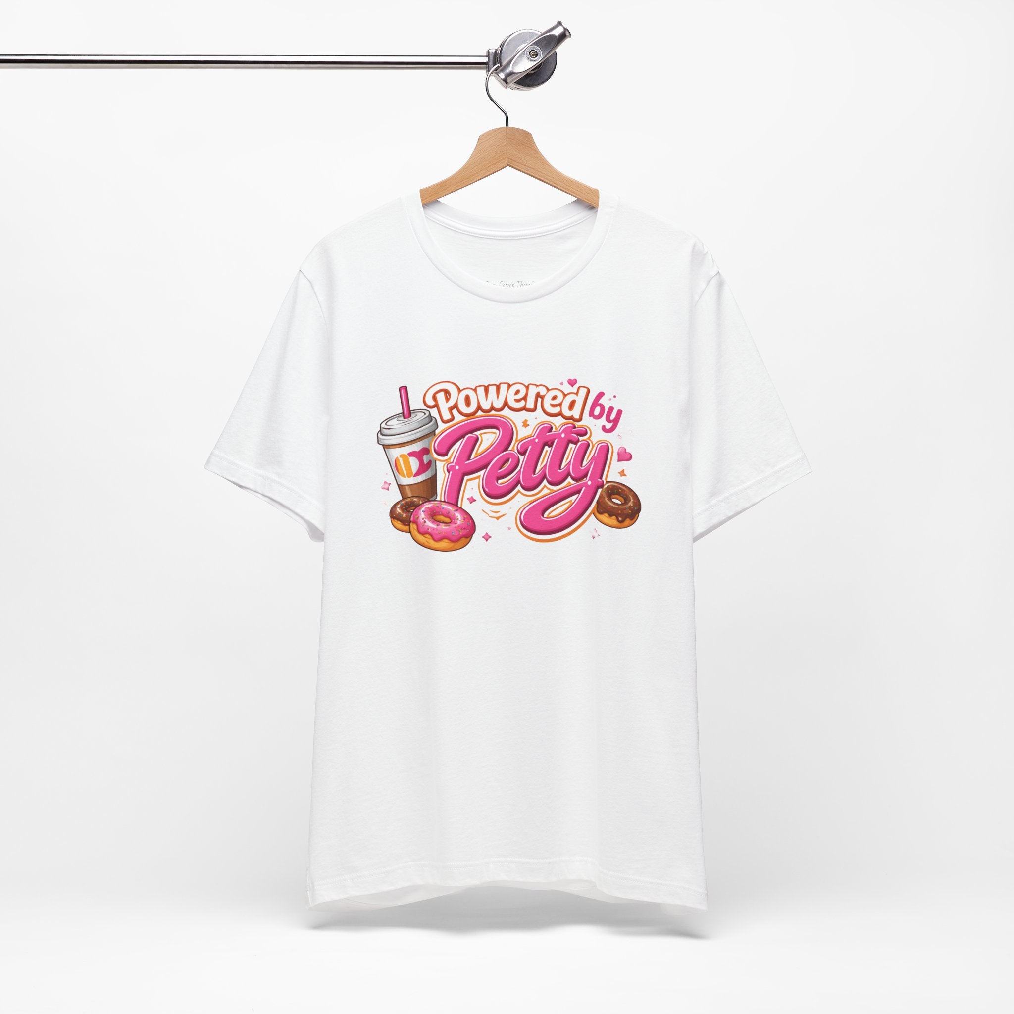 Powered by Petty T-Shirt — Donut & Coffee Funny Graphic Tee