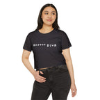 Horror Diva in White Font Gothic Festival Crop Top