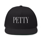 Petty Embroidered Flat Bill Cap — Bold Snapback Hat