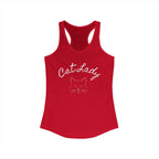 Cat Lady  In white font Women's Ideal Racerback Tank