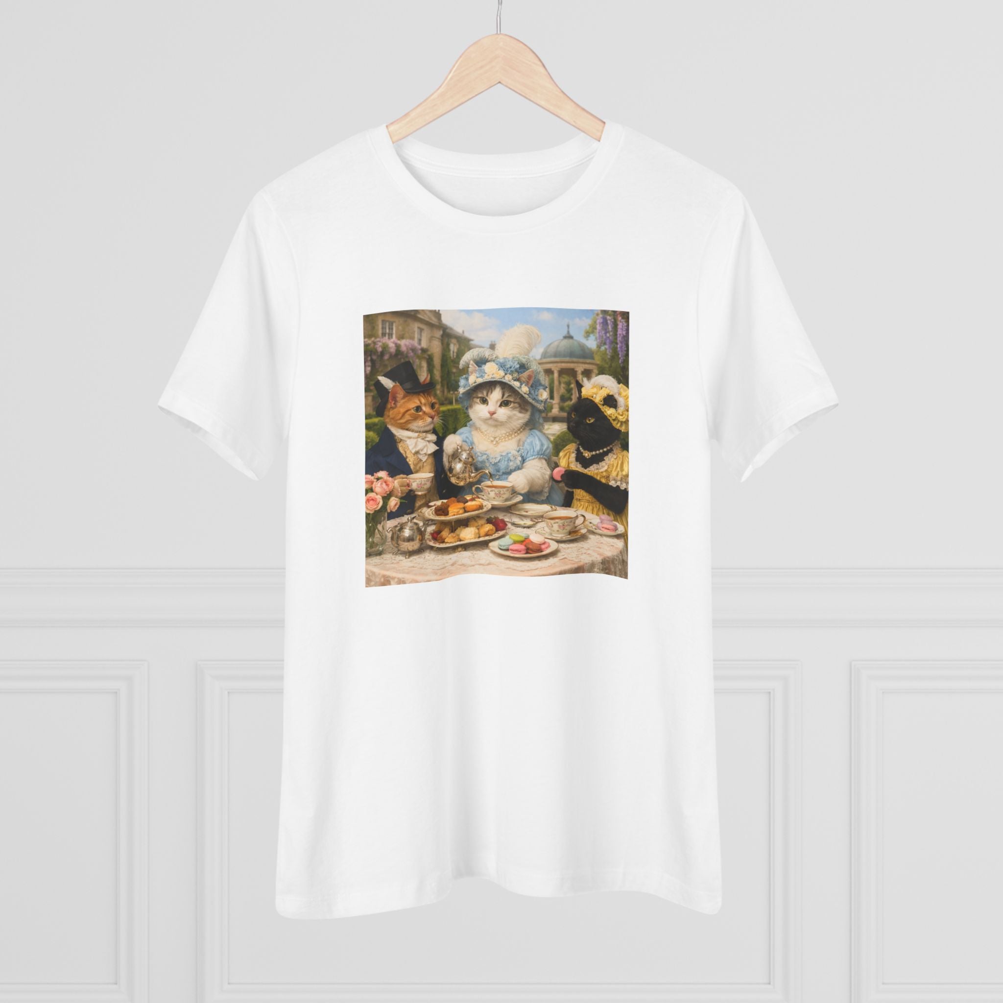 Vintage Cat Tea Party Women's Tee