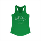 Cat Lady  In white font Women's Ideal Racerback Tank