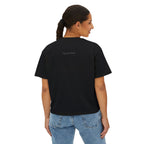 Womens Boxy Tee — Cat Ghost Mask Horror Graphic Tee