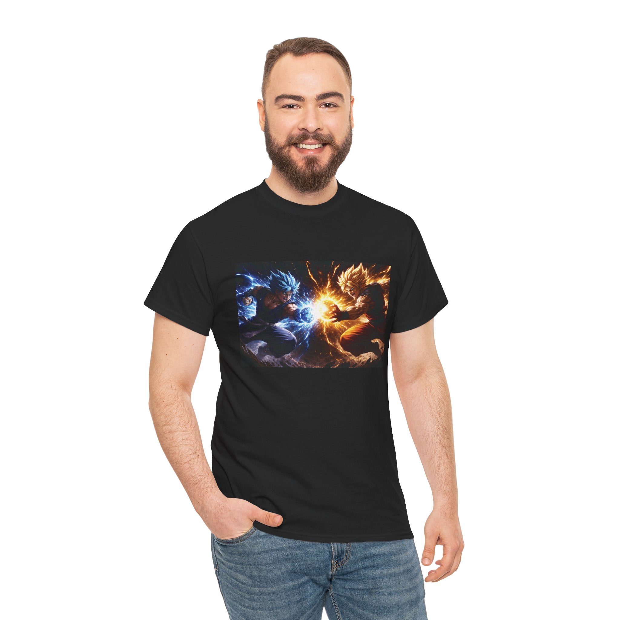 T-Shirt — Fire vs Ice Dragon Battle Graphic Tee
