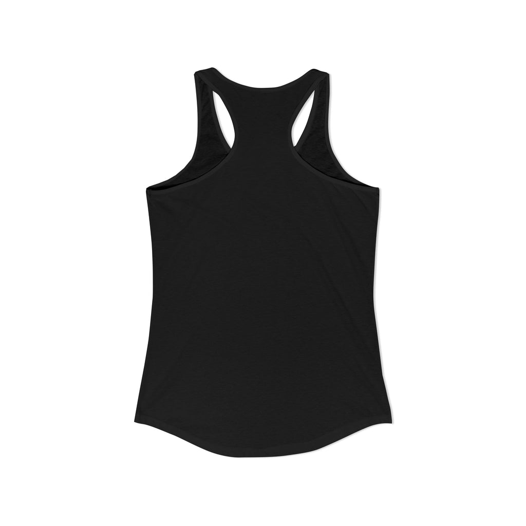 Cat Lady  In white font Women's Ideal Racerback Tank