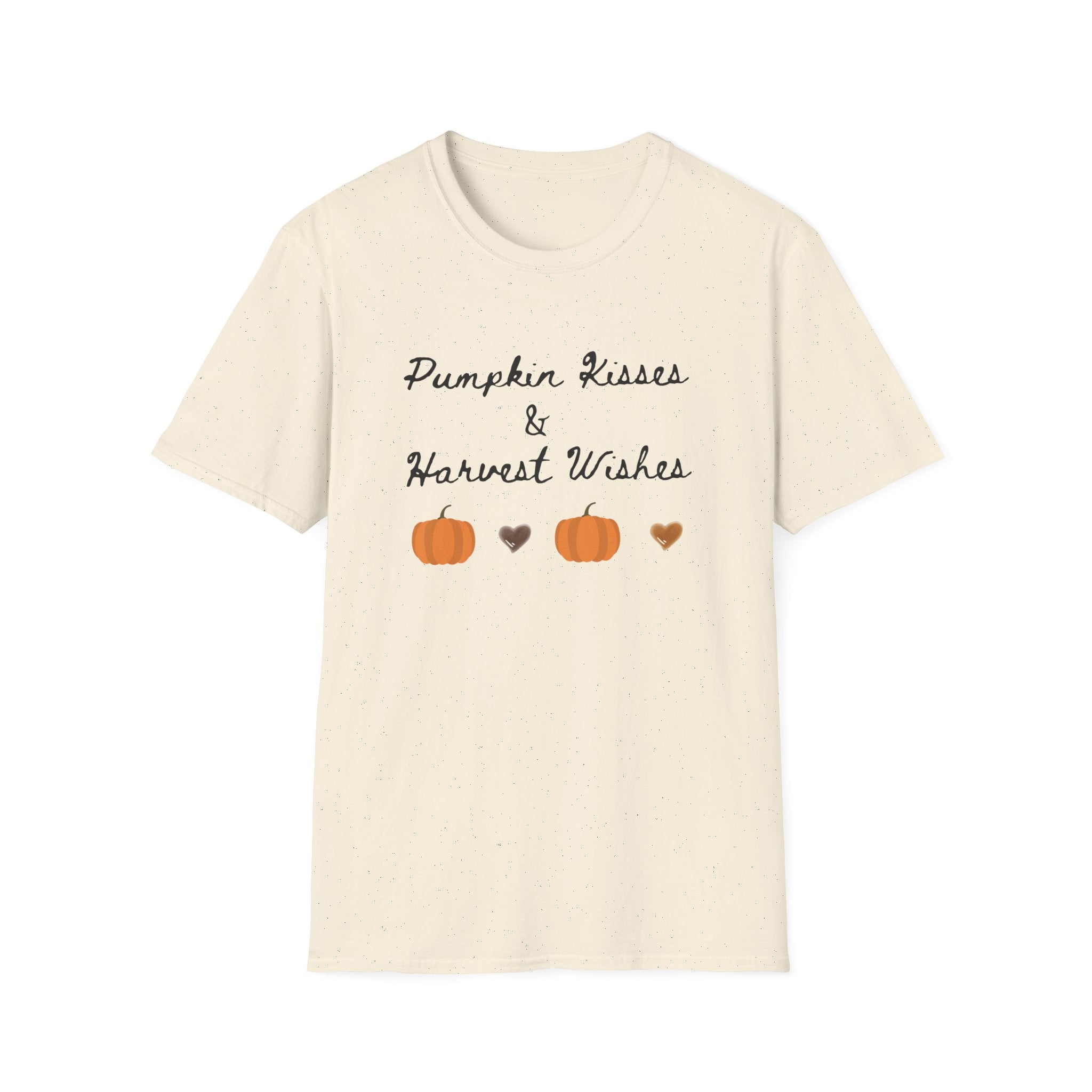 Pumpkin Kisses & Harvest Wishes T-Shirt — Fall Pumpkin Tees