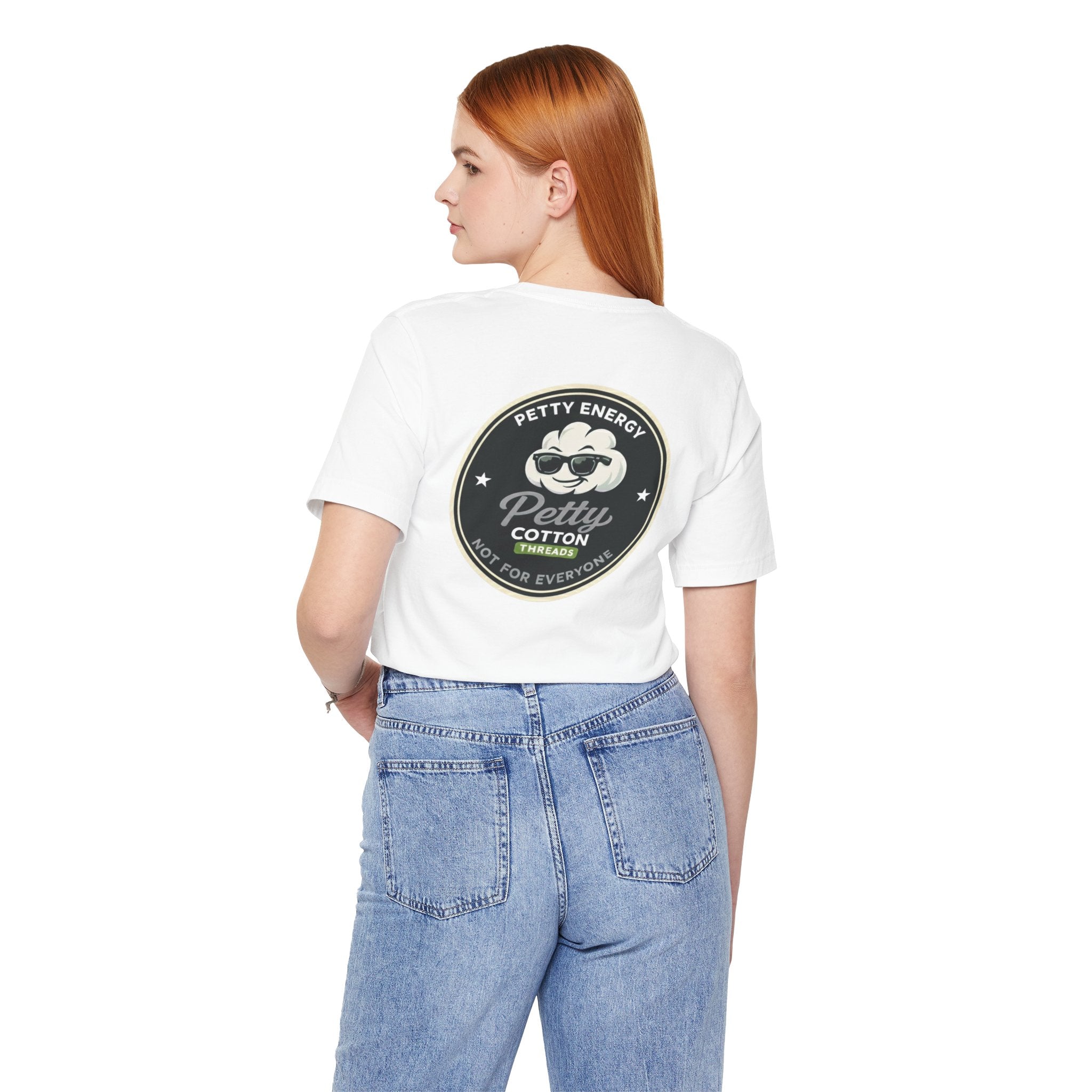 Petty Energy Graphic Tee — "Petty Cotton Threads" Retro Back Logo