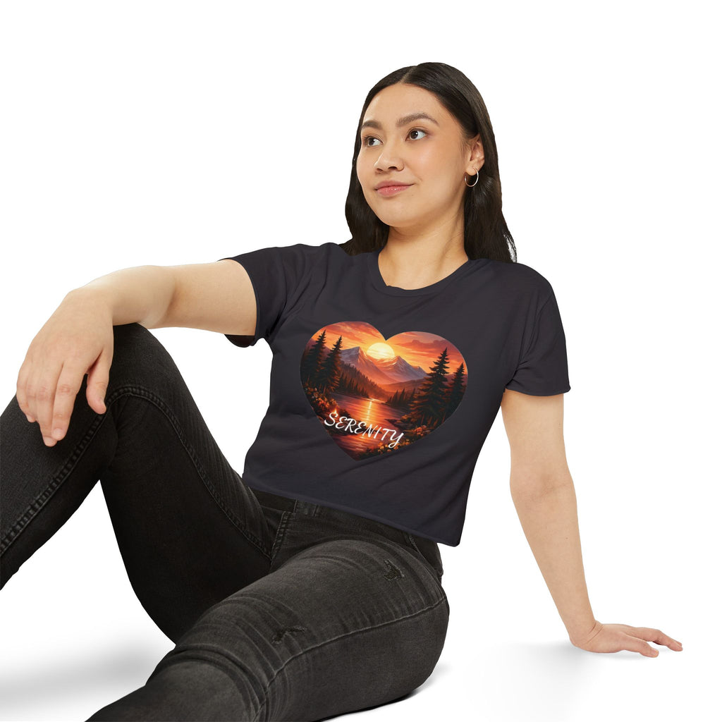 Serenity Sunset Nature Crop Top