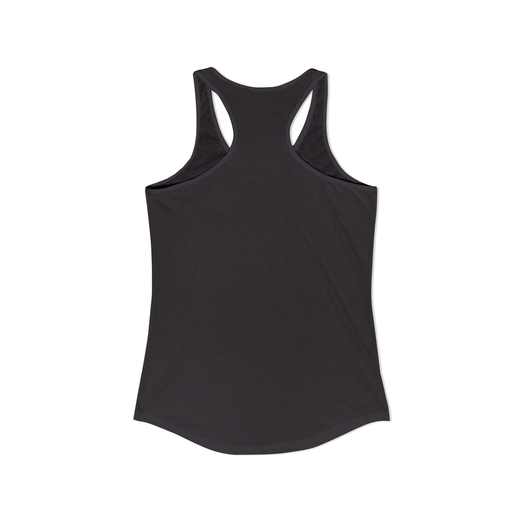 Cat Lady  In white font Women's Ideal Racerback Tank