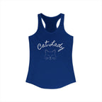 Cat Lady  In white font Women's Ideal Racerback Tank