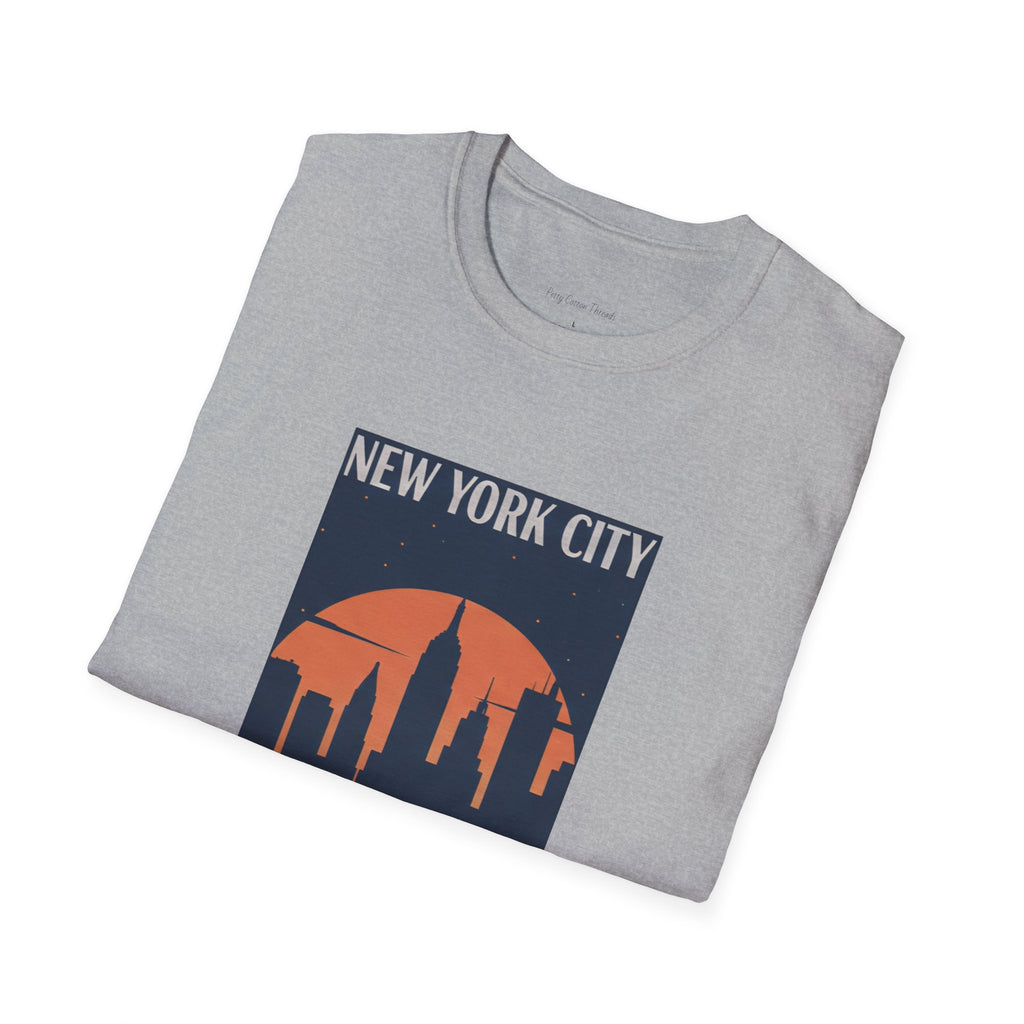 New York City Skyline T-Shirt — Retro Sunset NYC Graphic Tee