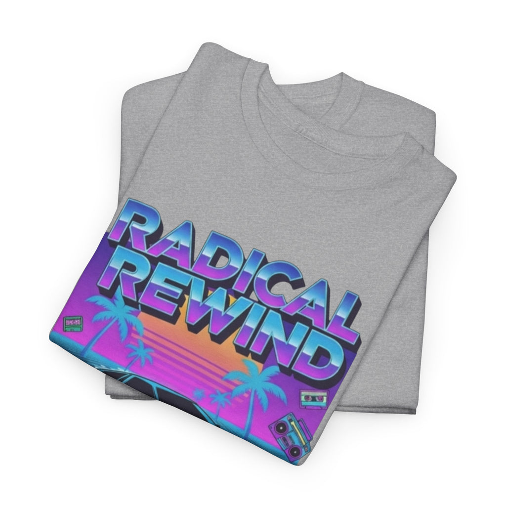 Radical Rewind Retro Sunset Tee — 80s Vaporwave Car Graphic Shirt
