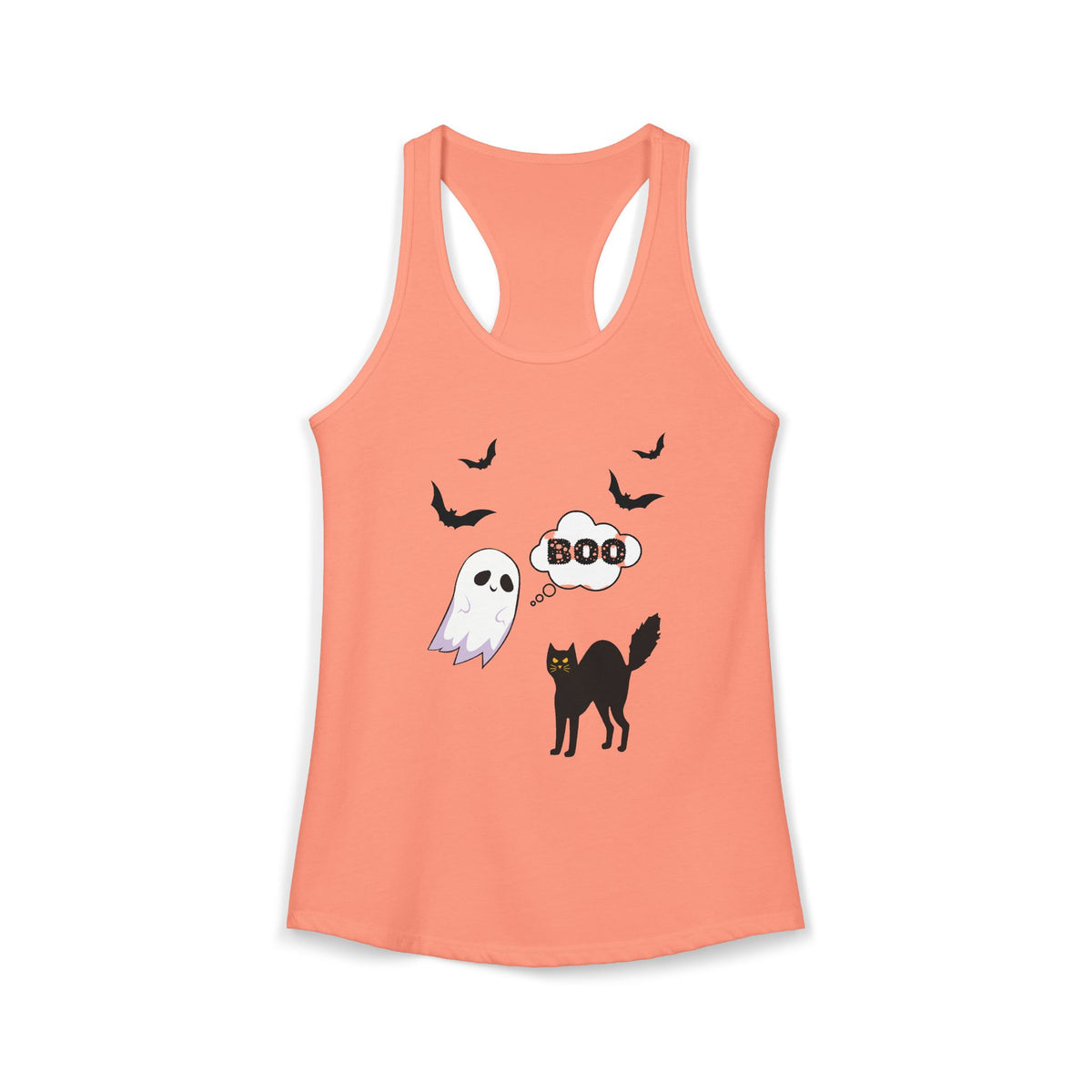 Women's Ideal Racerback Tank -Boo Scaredy Cat
