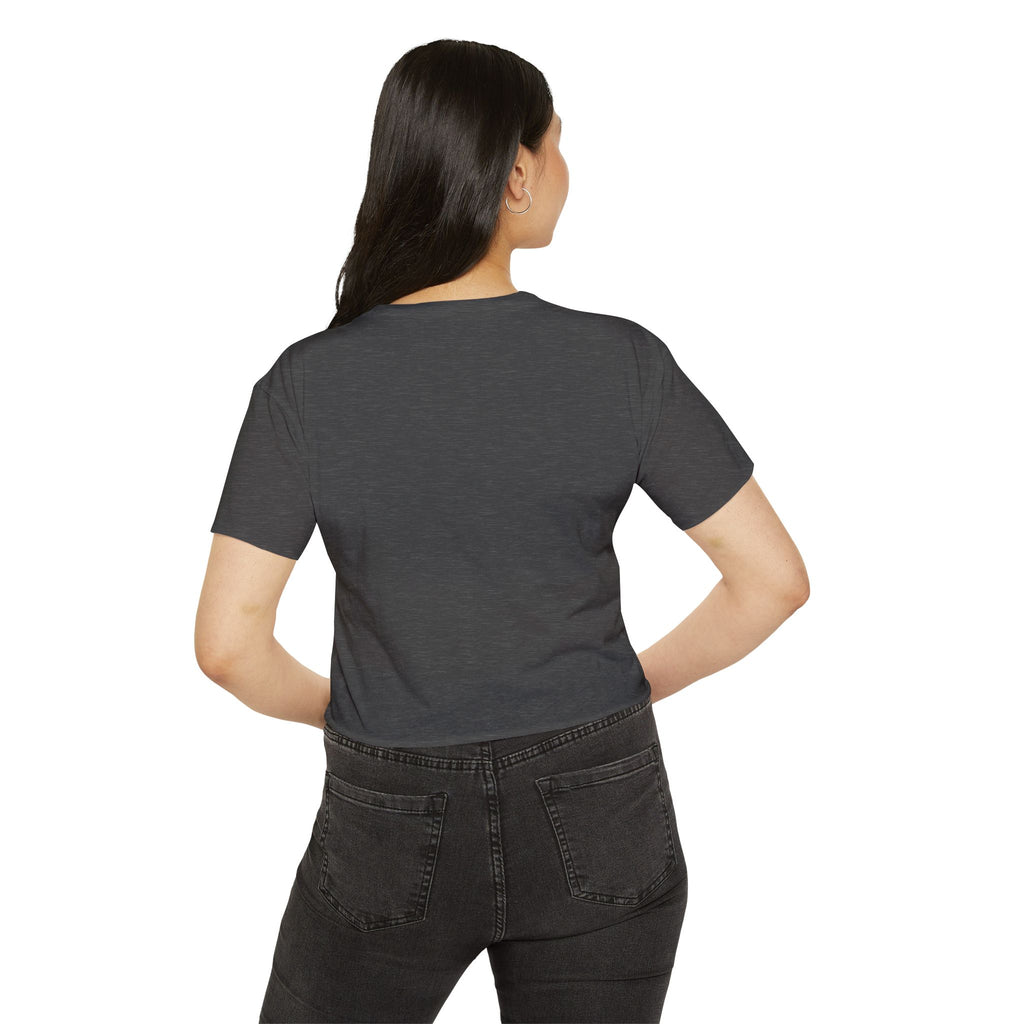 Horror Diva in White Font Gothic Festival Crop Top