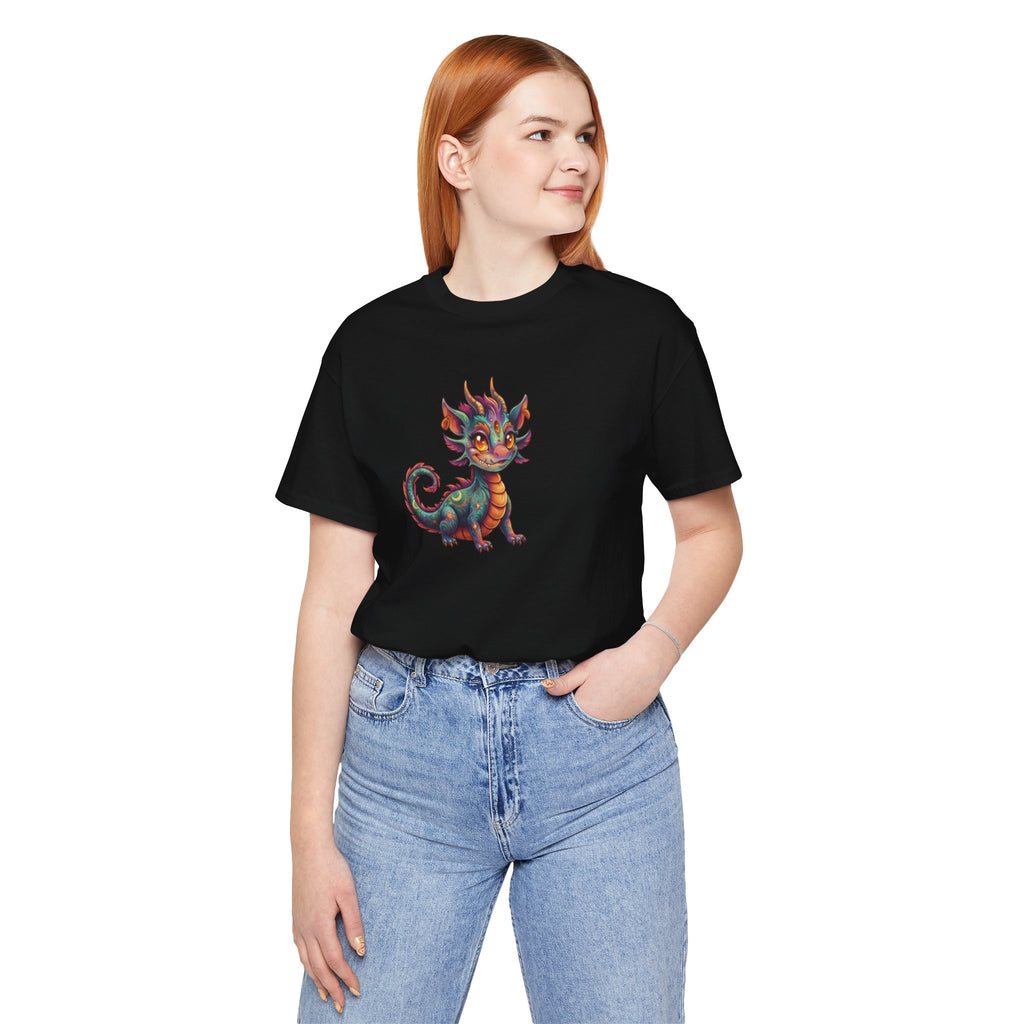 Cute Colorful Dragon T‑Shirt — Whimsical Fantasy Baby Dragon Tee