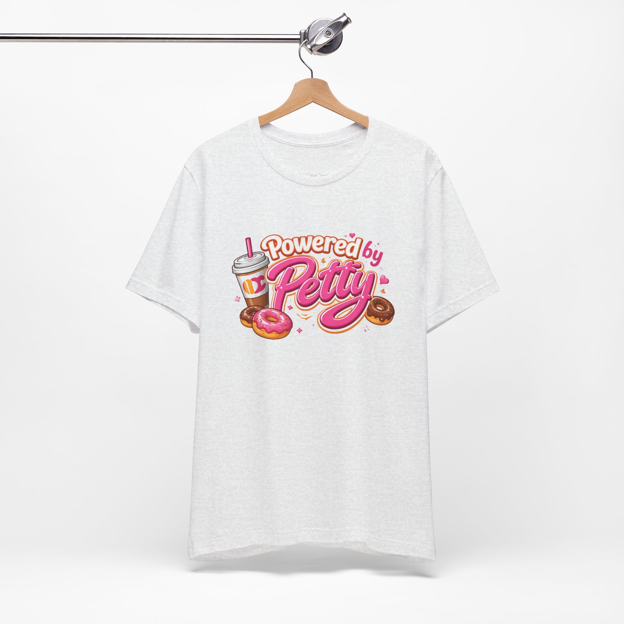 Powered by Petty T-Shirt — Donut & Coffee Funny Graphic Tee