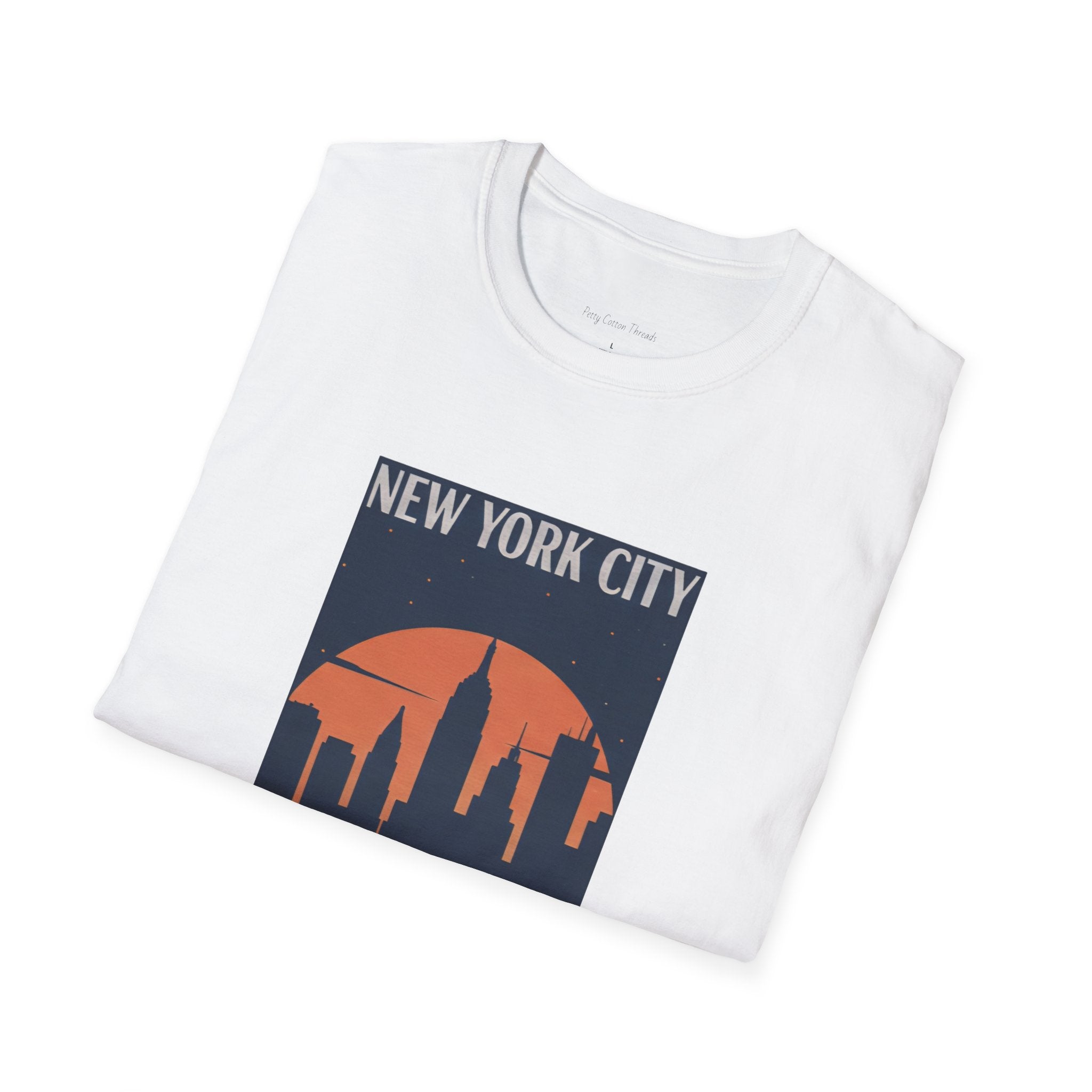 New York City Skyline T-Shirt — Retro Sunset NYC Graphic Tee