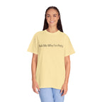 Ask Me Why I'm Petty T-Shirt — Funny Statement Tee with Cotton Logo (Back)