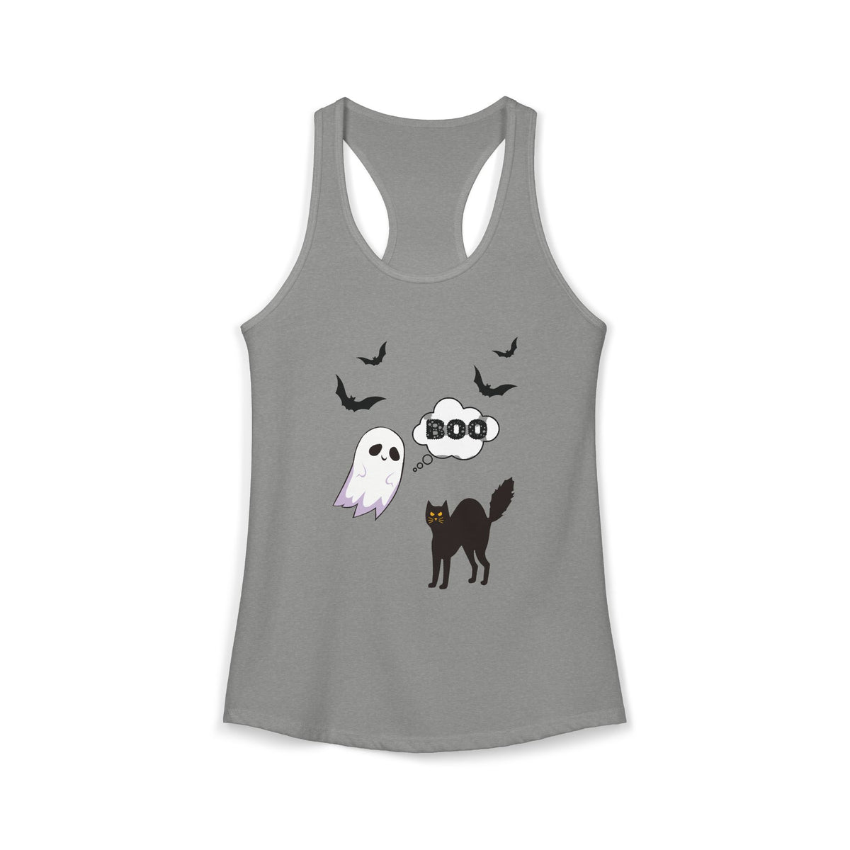 Women's Ideal Racerback Tank -Boo Scaredy Cat
