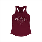 Cat Lady  In white font Women's Ideal Racerback Tank