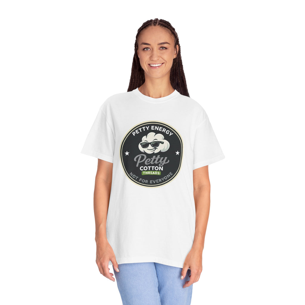 Petty Energy Graphic Front logo -T-Shirt — "Petty Cotton" Retro Badge Tee