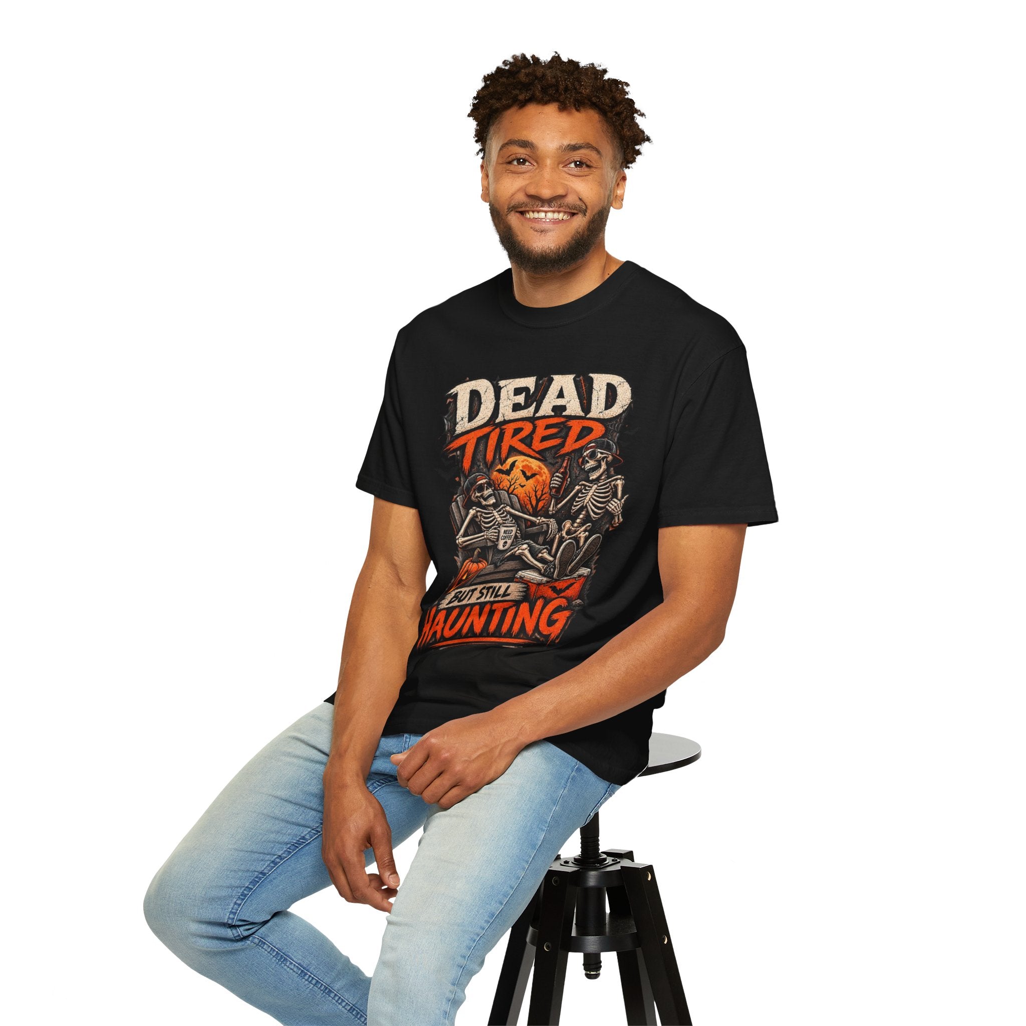 Dead Tired but Still Haunting Skeleton Tee - Halloween T-Shirt