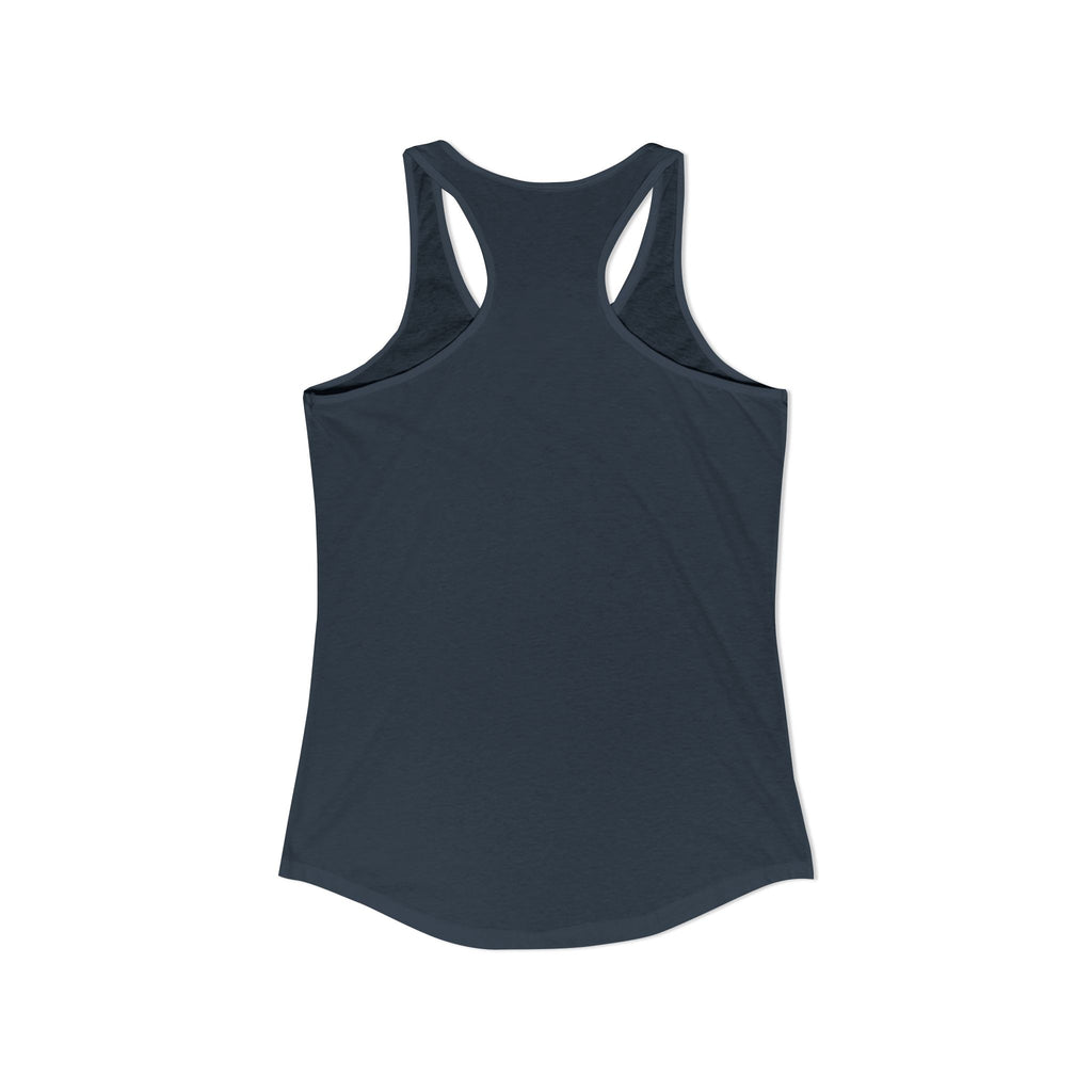 Cat Lady  In white font Women's Ideal Racerback Tank