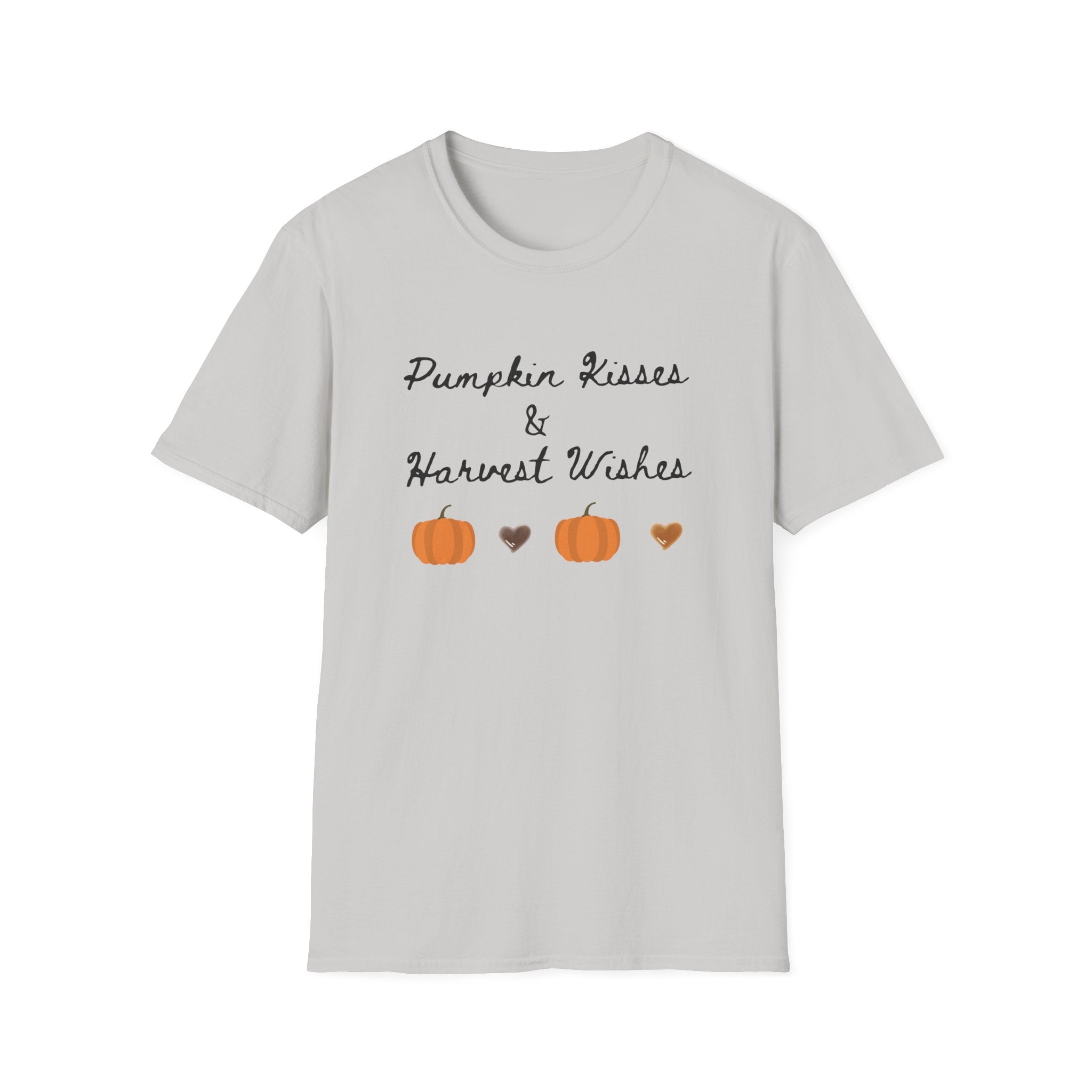 Pumpkin Kisses & Harvest Wishes T-Shirt — Fall Pumpkin Tees