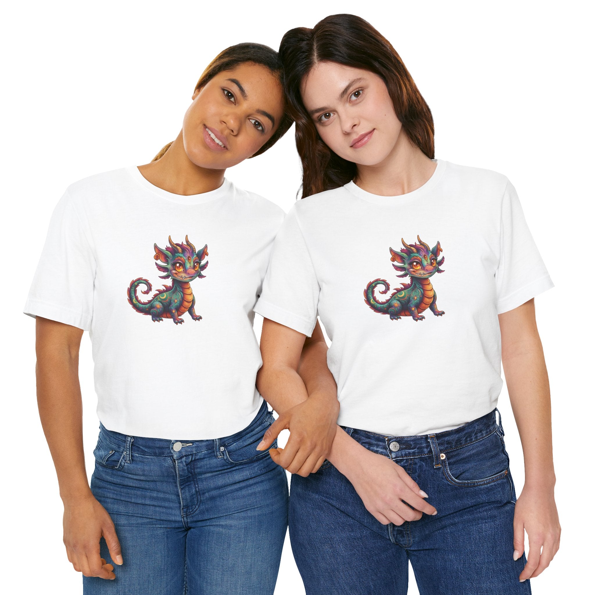 Cute Colorful Dragon T‑Shirt — Whimsical Fantasy Baby Dragon Tee