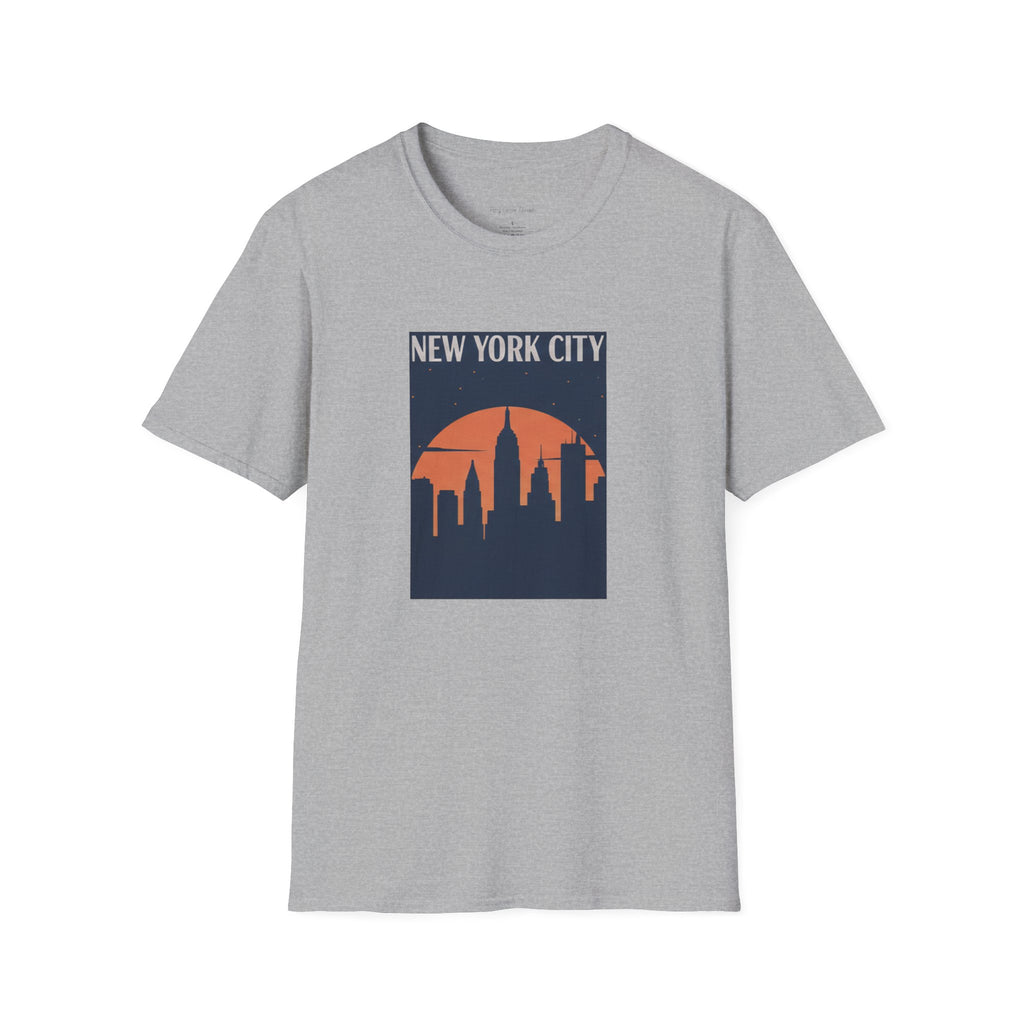 New York City Skyline T-Shirt — Retro Sunset NYC Graphic Tee
