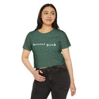 Horror Diva in White Font Gothic Festival Crop Top