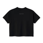 Womens Boxy Tee — Cat Ghost Mask Horror Graphic Tee