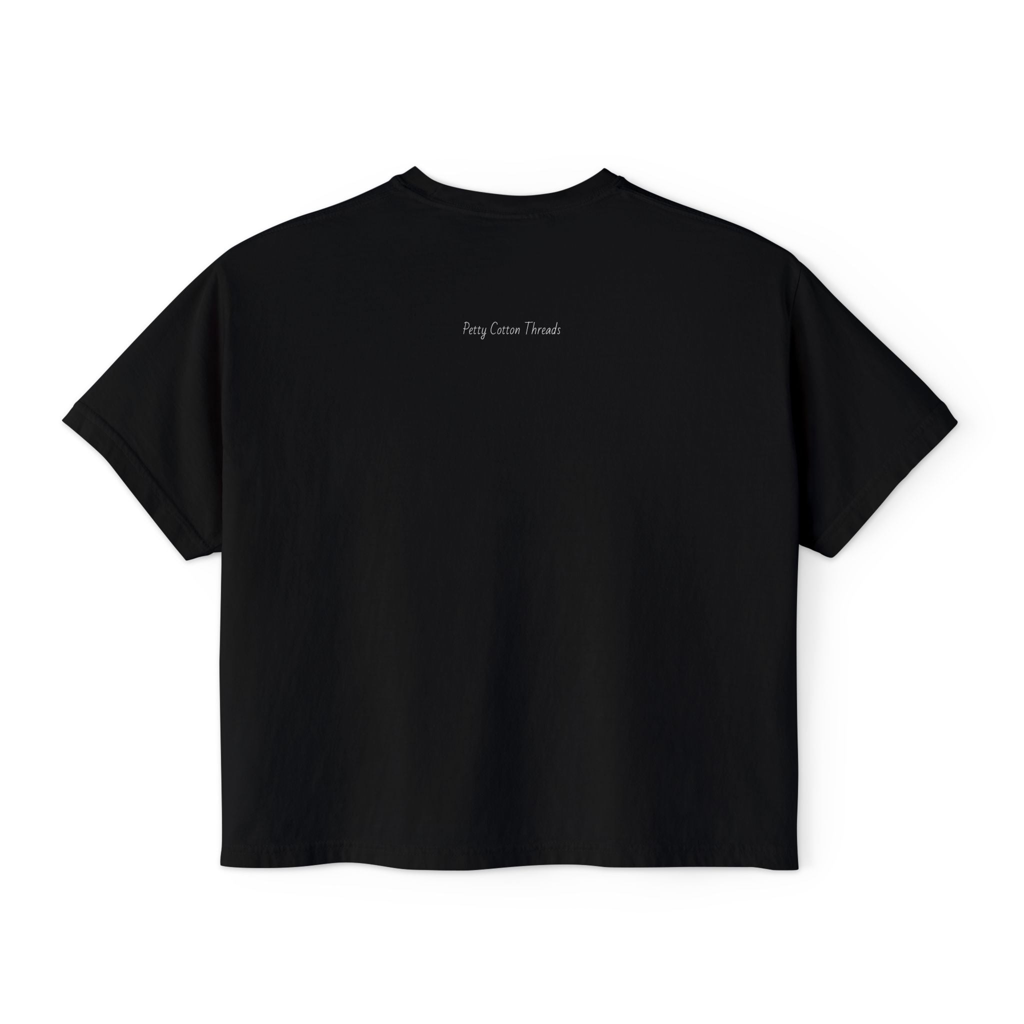 Womens Boxy Tee — Cat Ghost Mask Horror Graphic Tee