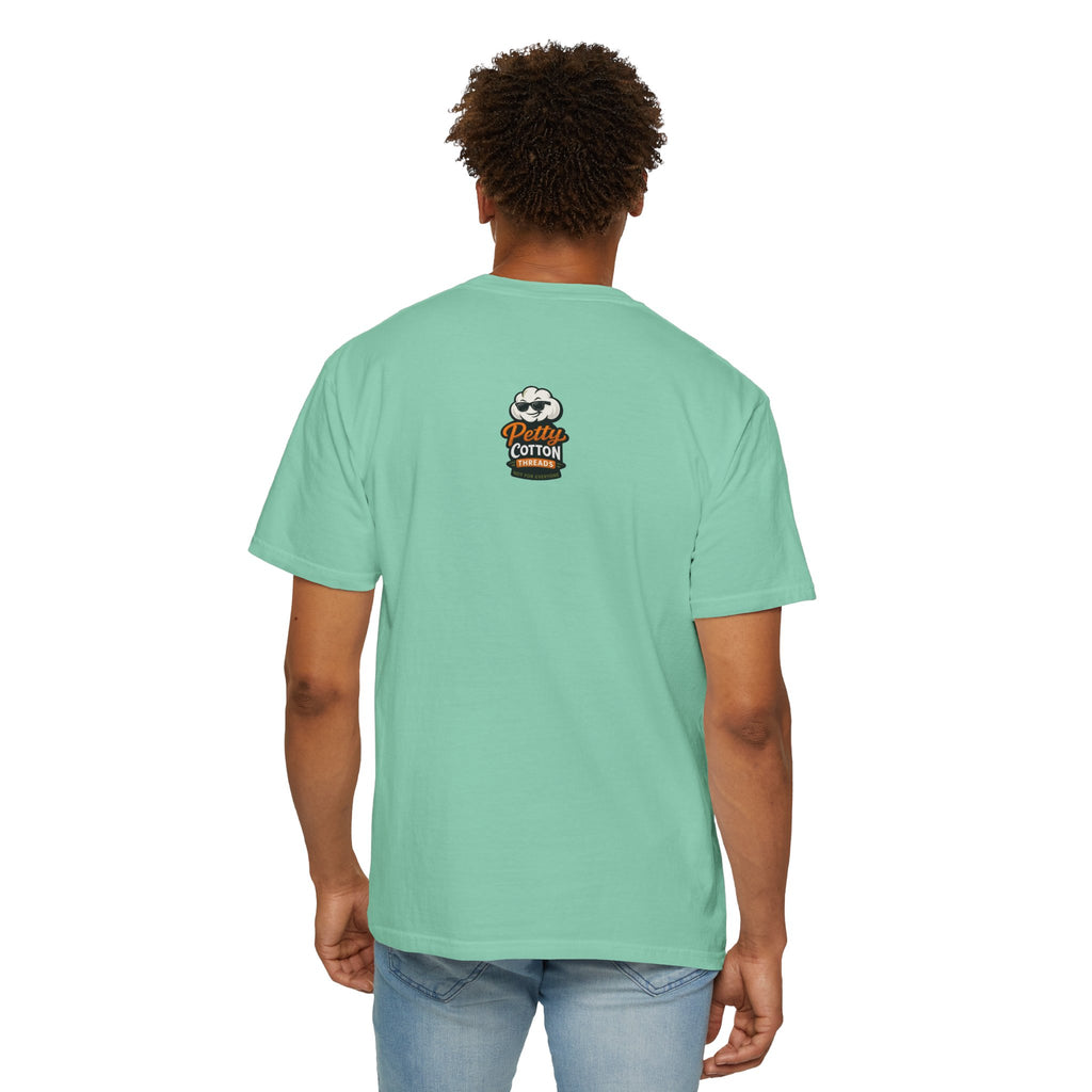 Ask Me Why I'm Petty T-Shirt — Funny Statement Tee with Cotton Logo (Back)