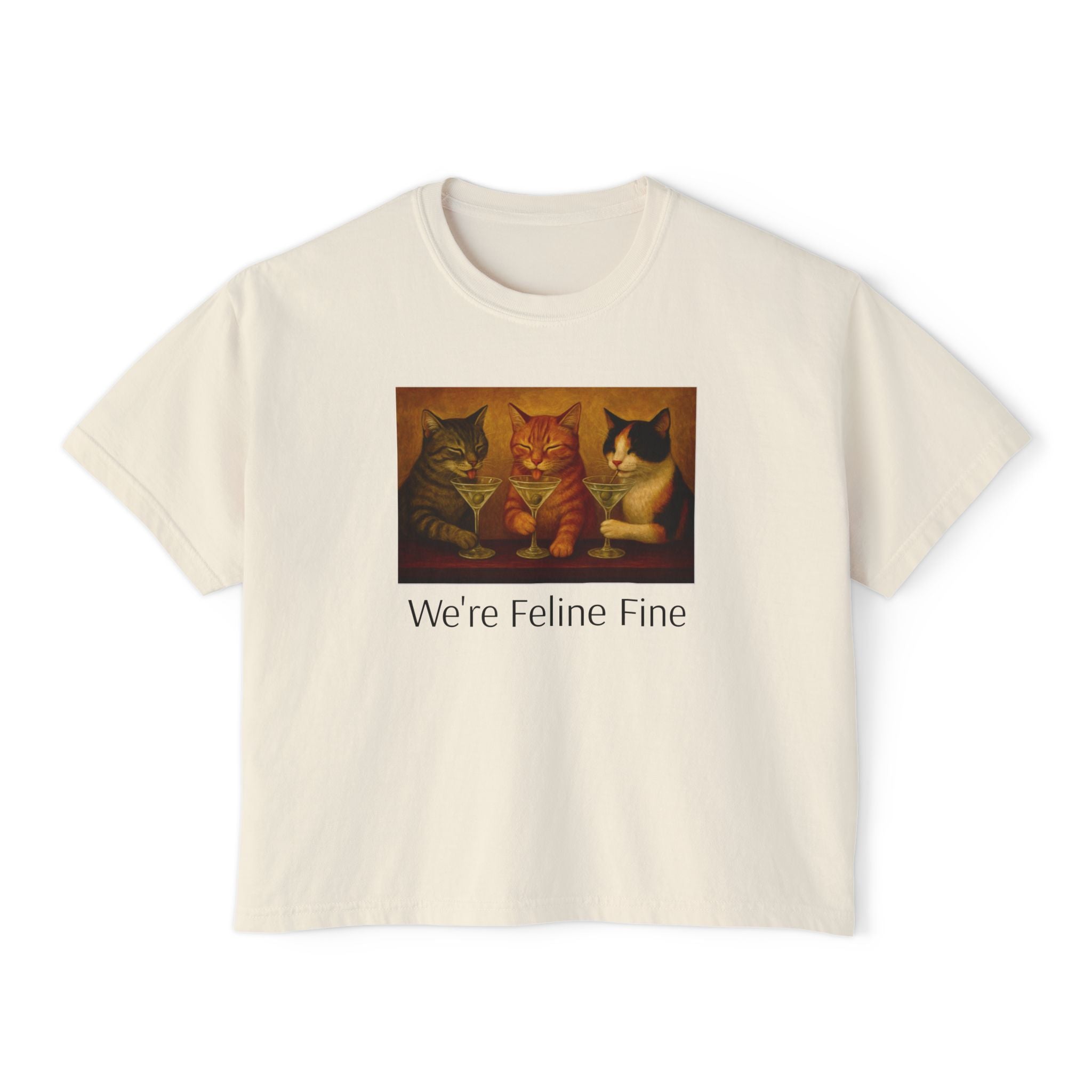 We’re Feline Fine Women's Boxy Tee