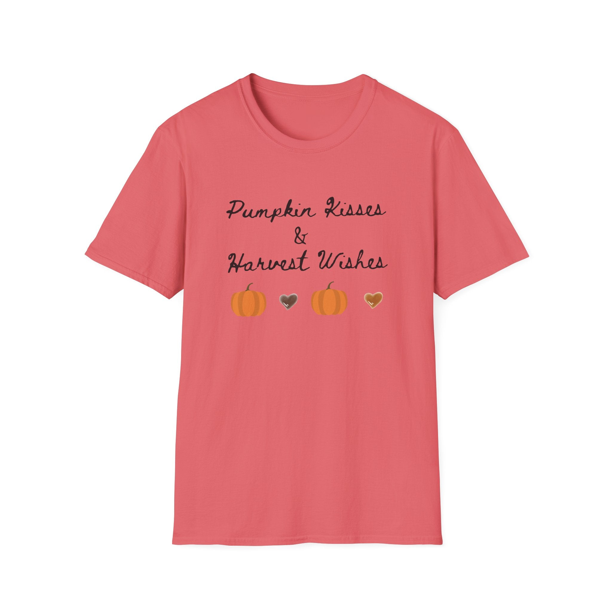 Pumpkin Kisses & Harvest Wishes T-Shirt — Fall Pumpkin Tees
