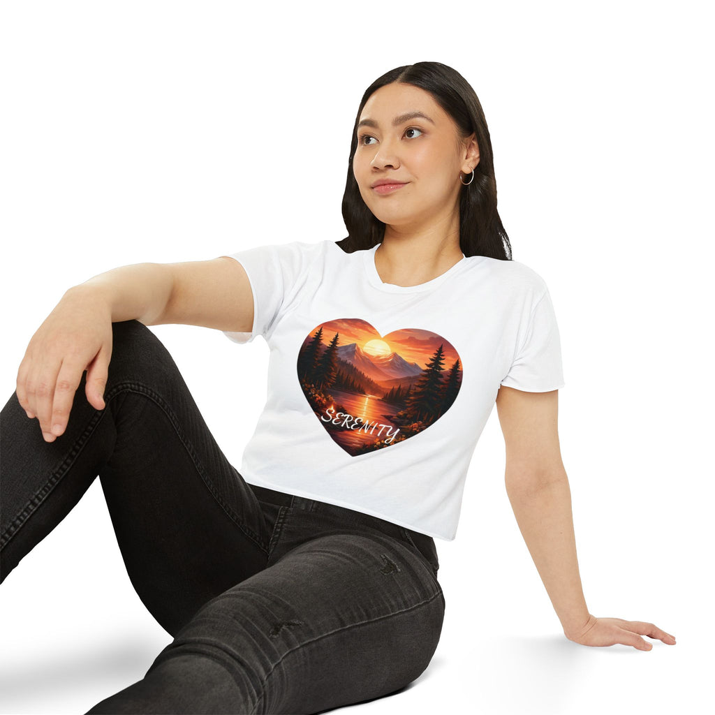 Serenity Sunset Nature Crop Top