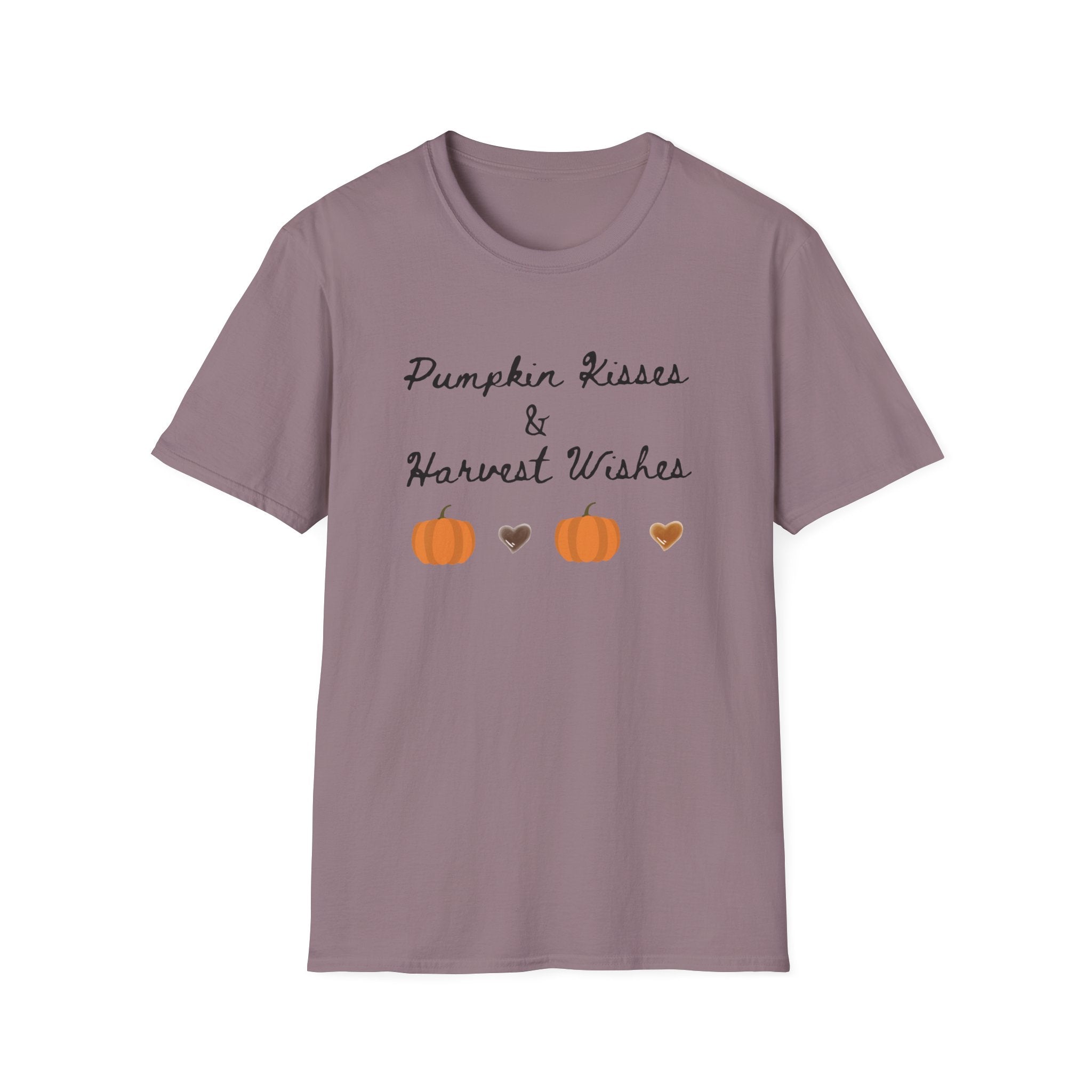 Pumpkin Kisses & Harvest Wishes T-Shirt — Fall Pumpkin Tees