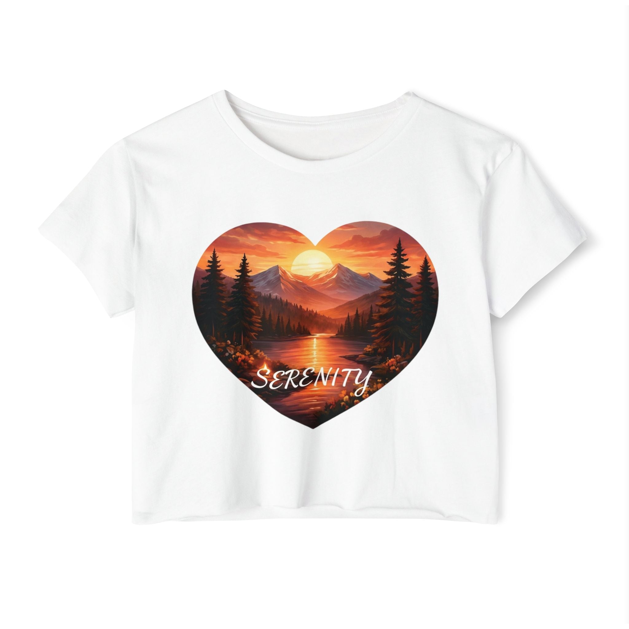 Serenity Sunset Nature Crop Top