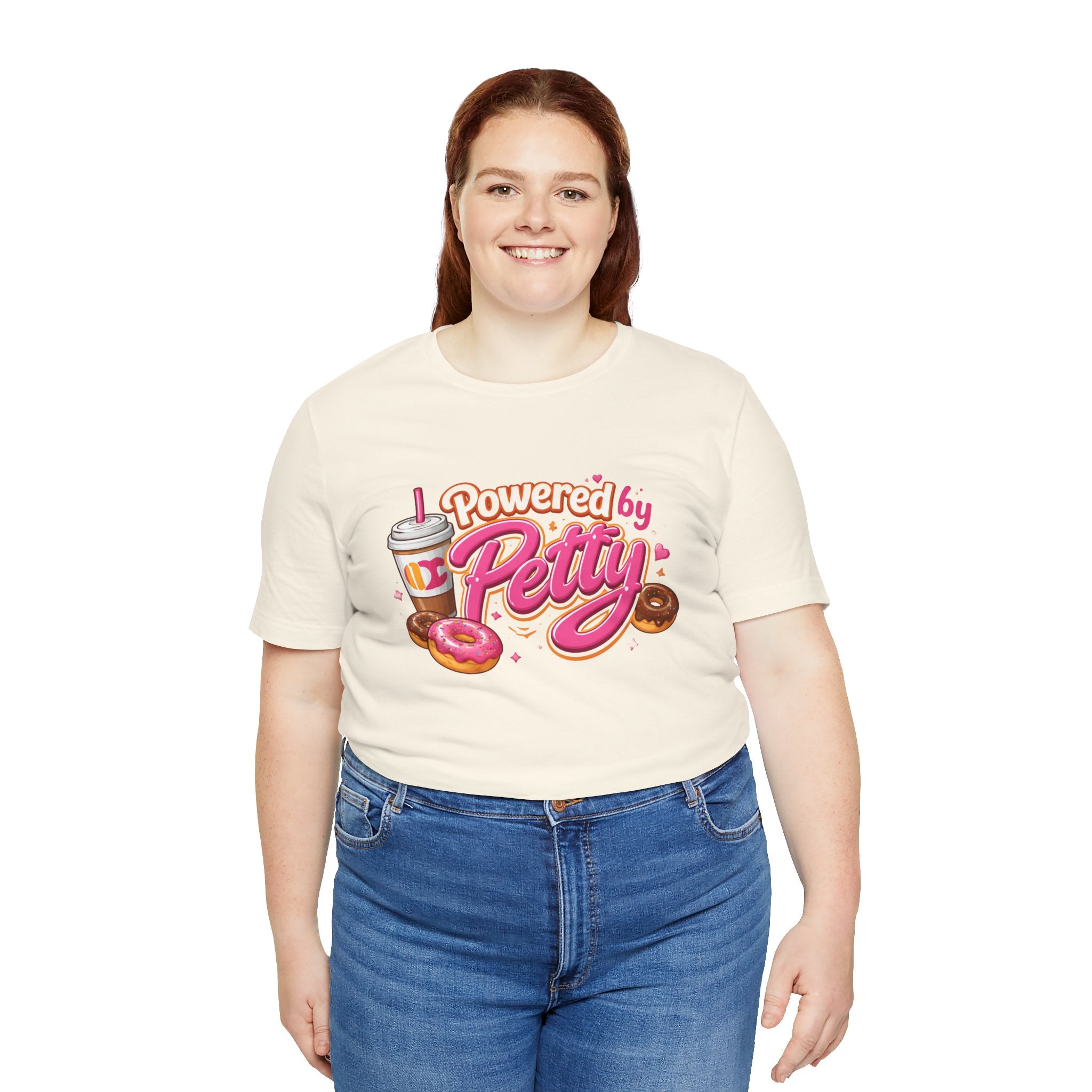 Powered by Petty T-Shirt — Donut & Coffee Funny Graphic Tee