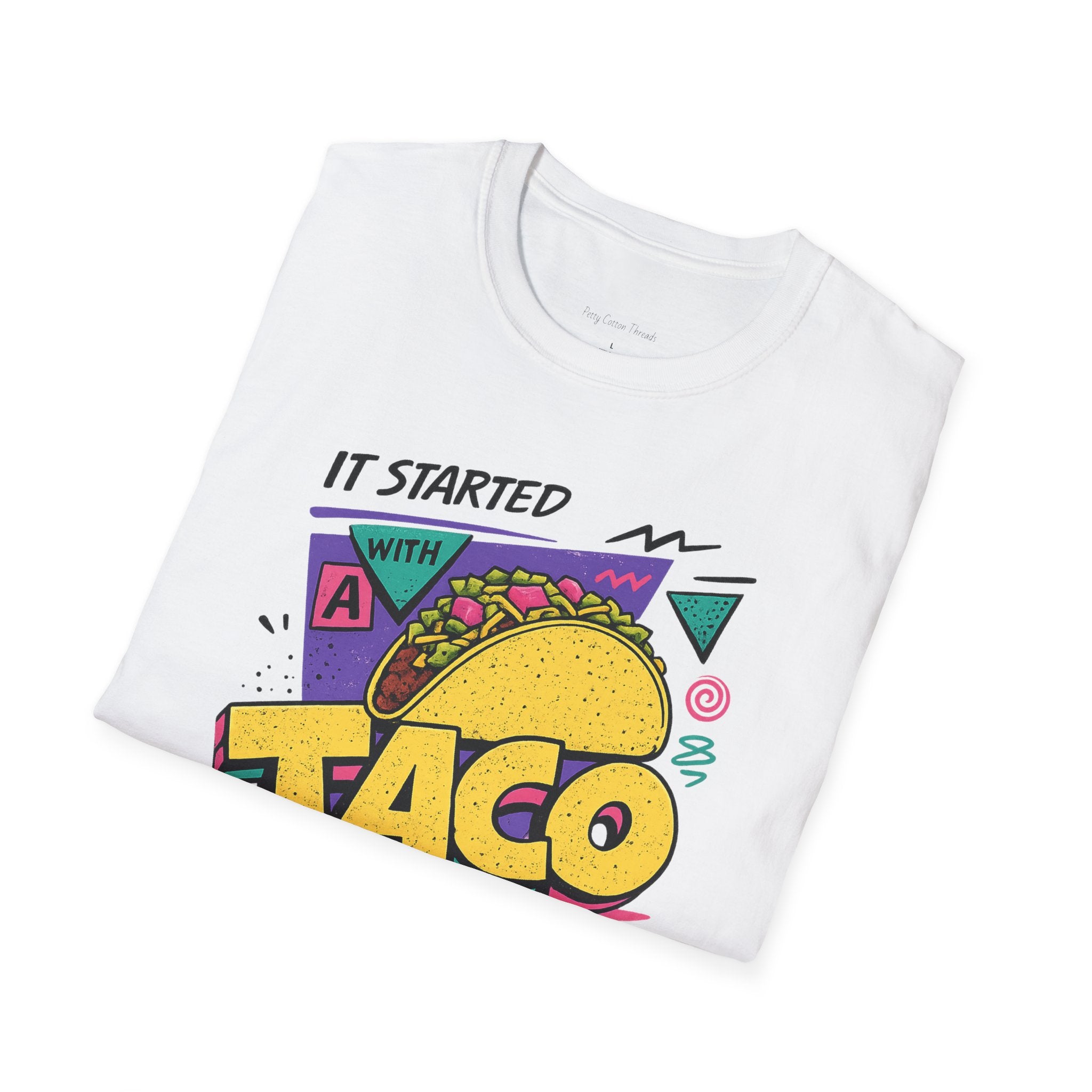 It Started With a Taco T-shirt Retro Taco Graphic Tee