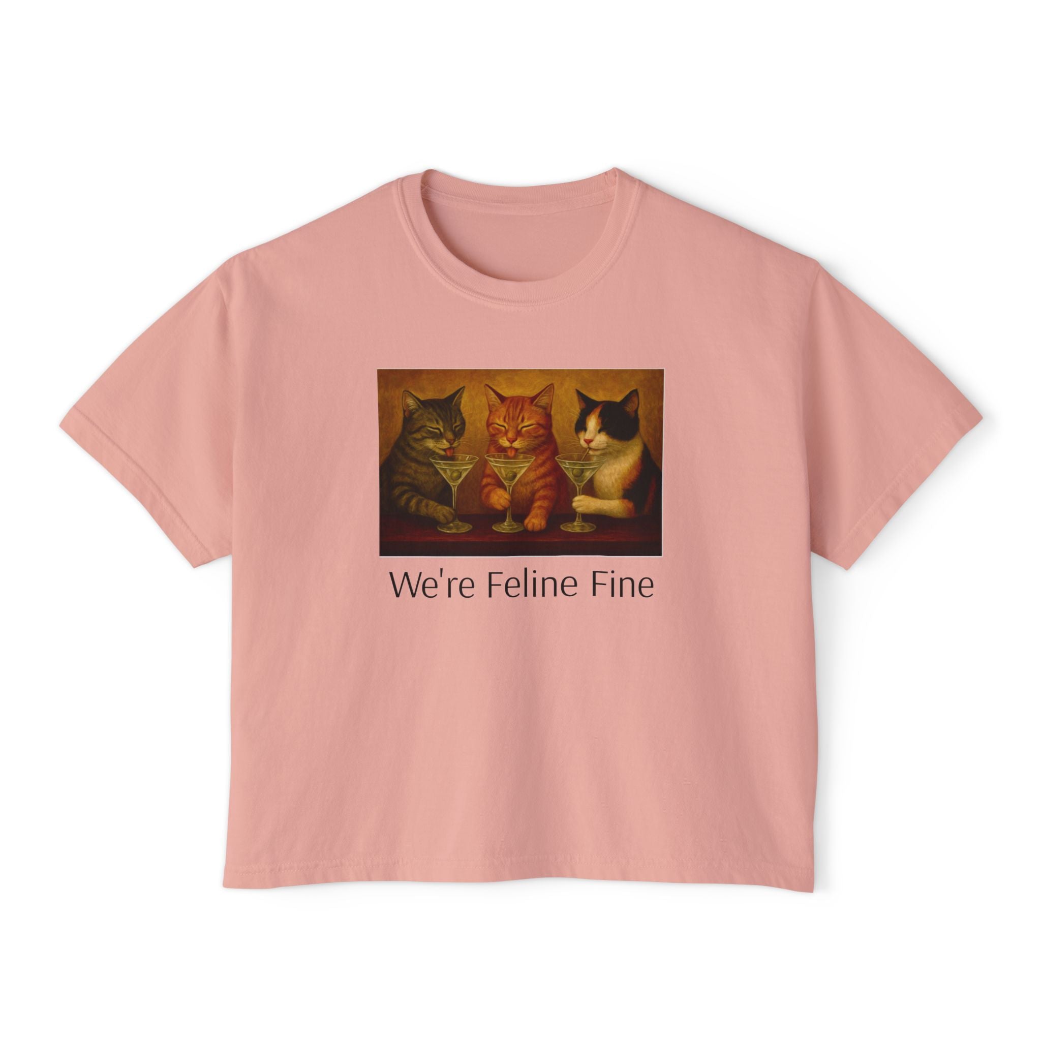 We’re Feline Fine Women's Boxy Tee