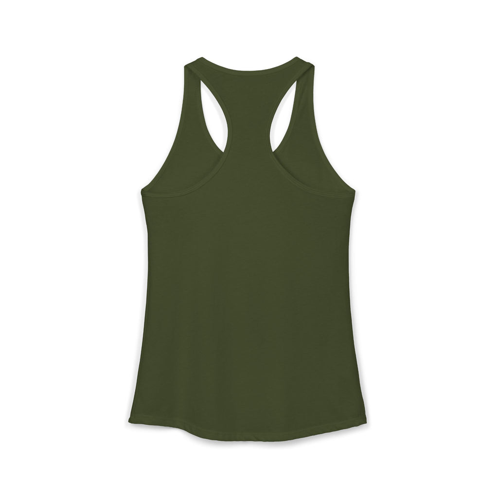 Cat Lady  In white font Women's Ideal Racerback Tank
