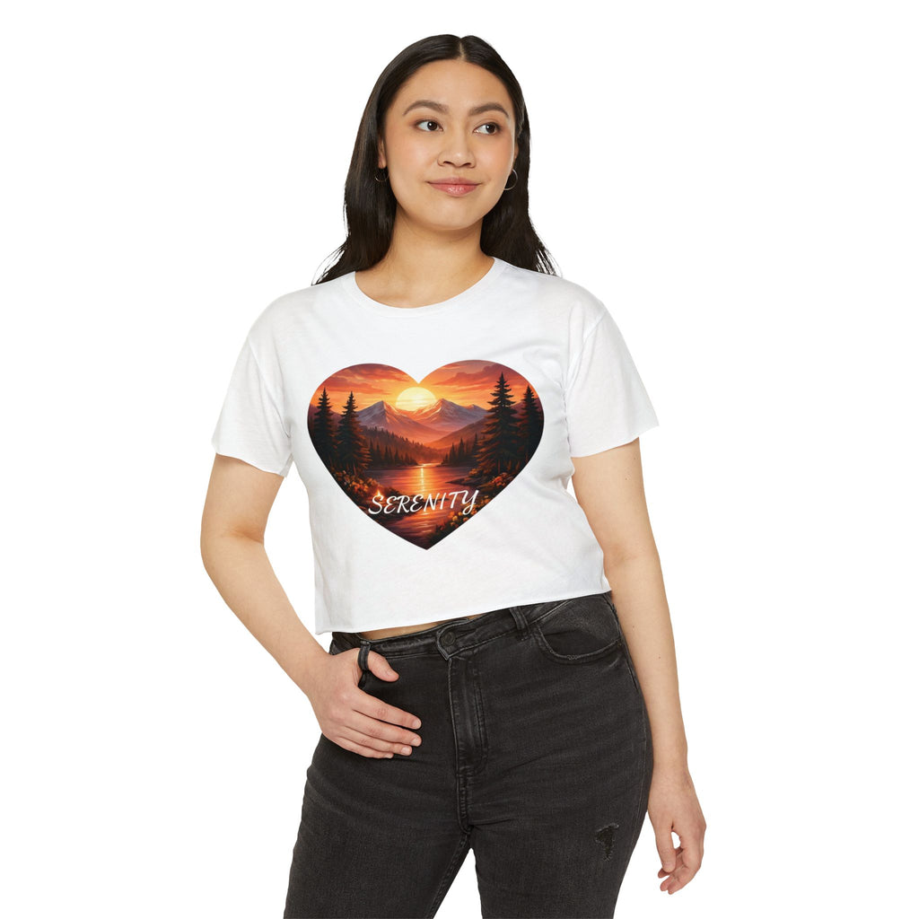 Serenity Sunset Nature Crop Top