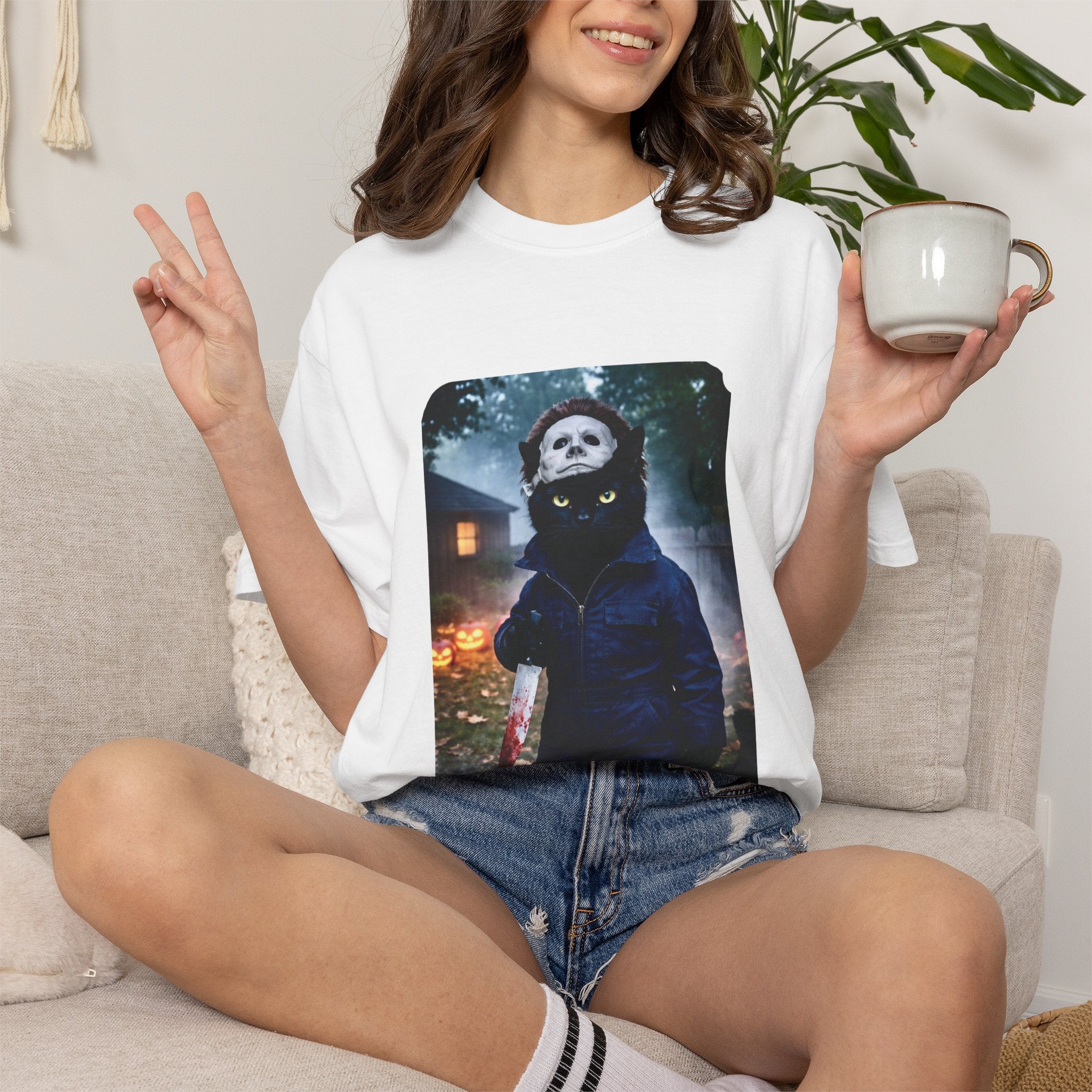 Kitten Myers Halloween T-Shirt — Horror Movie Graphic Tee
