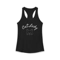 Cat Lady  In white font Women's Ideal Racerback Tank