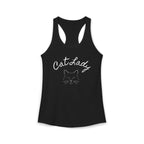 Cat Lady  In white font Women's Ideal Racerback Tank