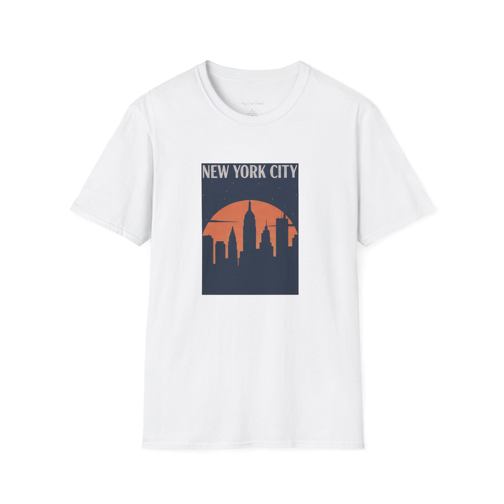 New York City Skyline T-Shirt — Retro Sunset NYC Graphic Tee